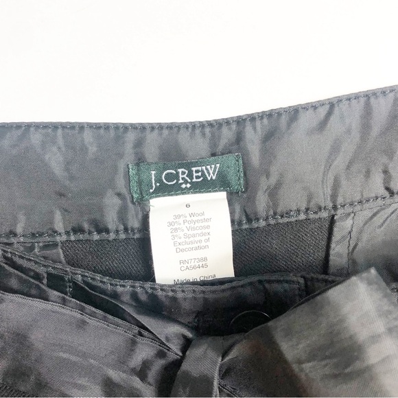 J. Crew Factory Black Tuxedo Shorts Wool Blend Sz 6 - Picture 3 of 3